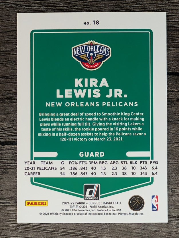 2021-22 Donruss #18 Kira Lewis Jr.