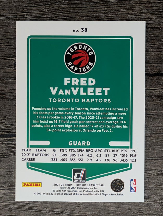 2021-22 Donruss #38 Fred VanVleet