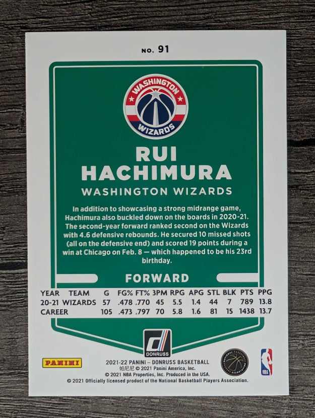 2021-22 Donruss #91 Rui Hachimura