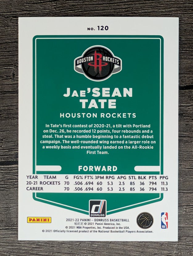 2021-22 Donruss #120 Jae'Sean Tate