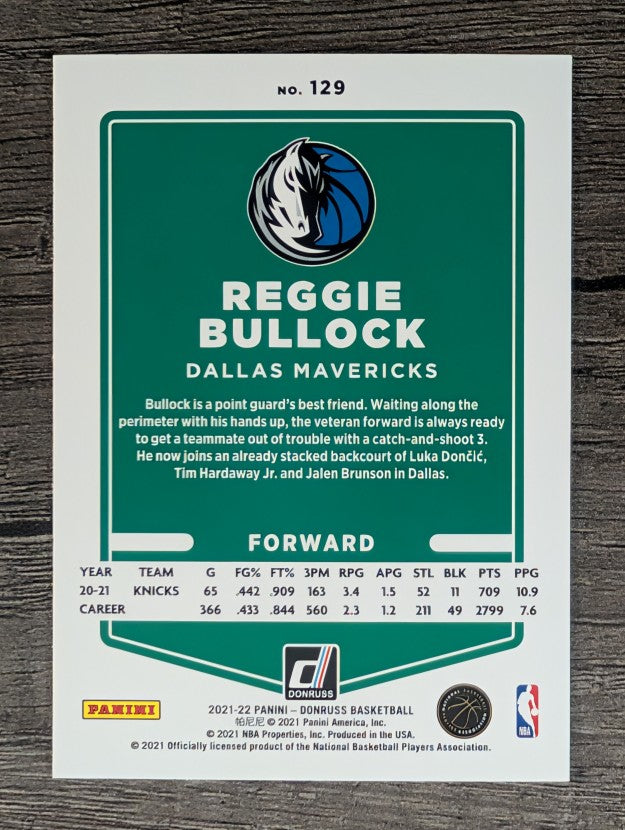2021-22 Donruss #129 Reggie Bullock