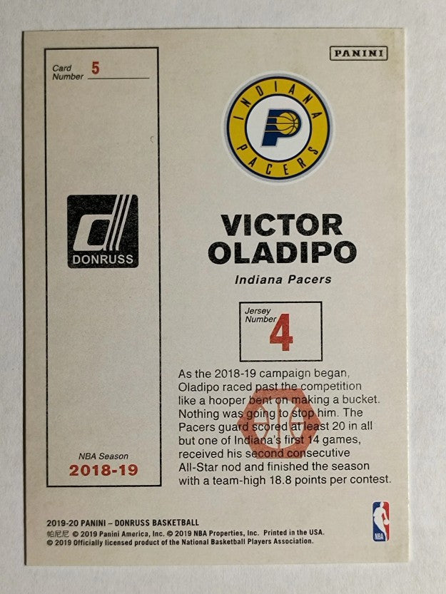 2019-20 Donruss Craftsmen #5 Victor Oladipo