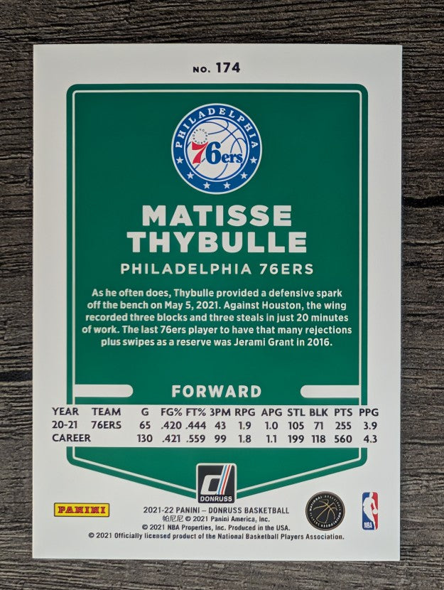 2021-22 Donruss #174 Matisse Thybulle