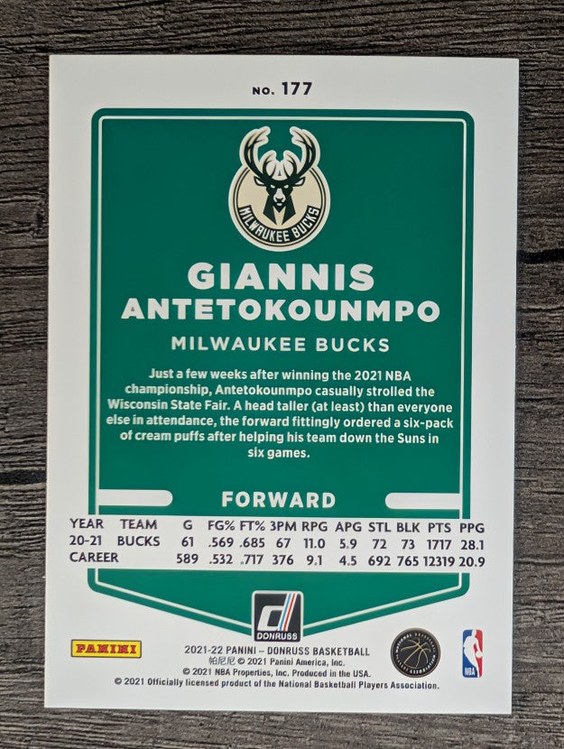 2021-22 Donruss #177 Giannis Antetokounmpo