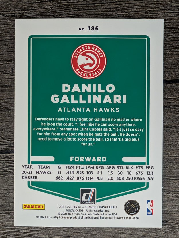 2021-22 Donruss #186 Danilo Gallinari
