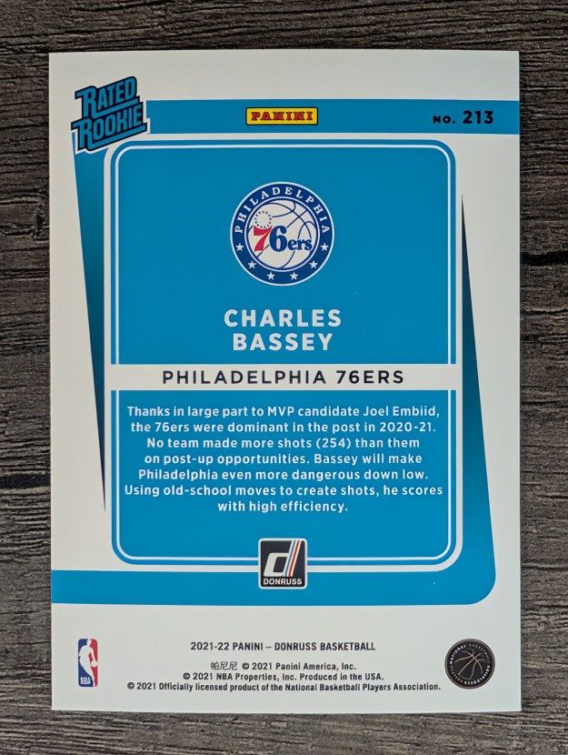 2021-22 Donruss #213 Charles Bassey RR RC