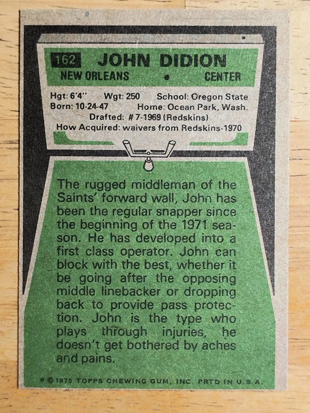 1975 Topps #162 John Didion (EXMT)