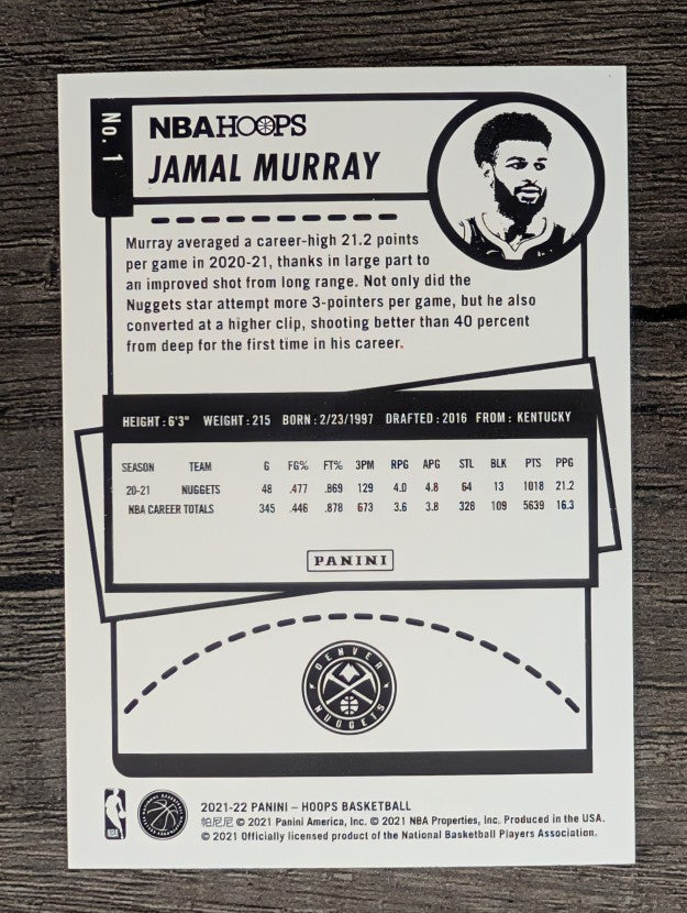 2021-22 Hoops #1 Jamal Murray