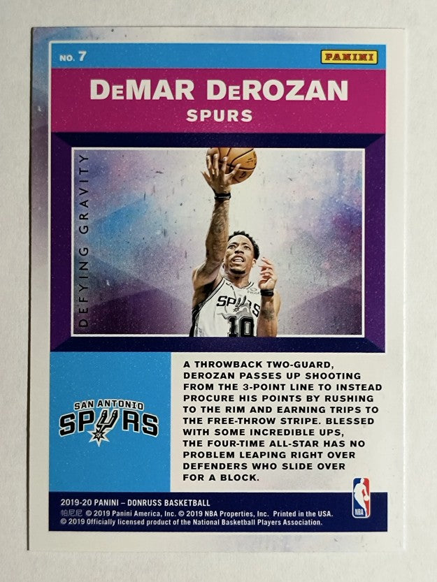 2019-20 Donruss Defying Gravity #7 DeMar DeRozan