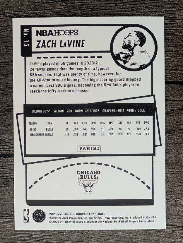 2021-22 Hoops #15 Zach LaVine