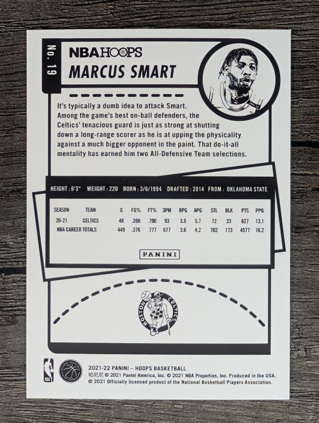 2021-22 Hoops #19 Marcus Smart