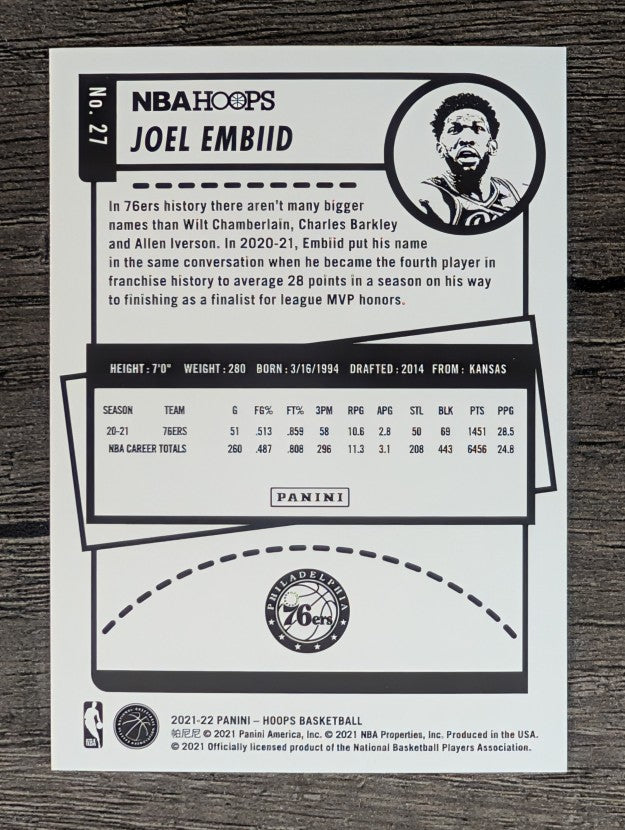 2021-22 Hoops #27 Joel Embiid