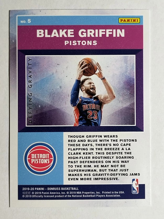 2019-20 Donruss Defying Gravity #5 Blake Griffin