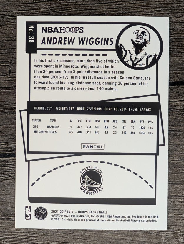 2021-22 Hoops #38 Andrew Wiggins