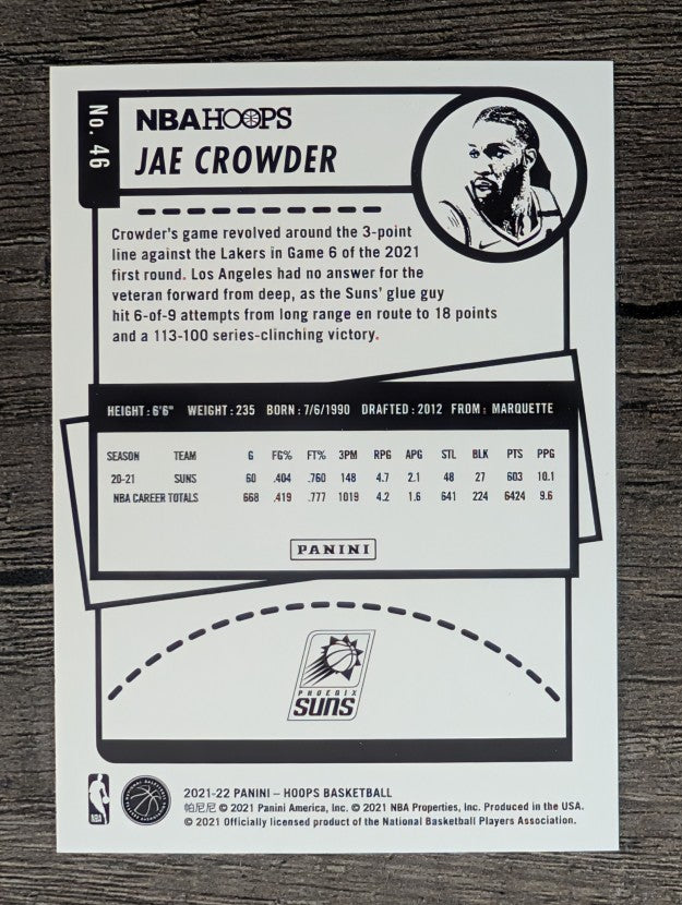 2021-22 Hoops #46 Jae Crowder