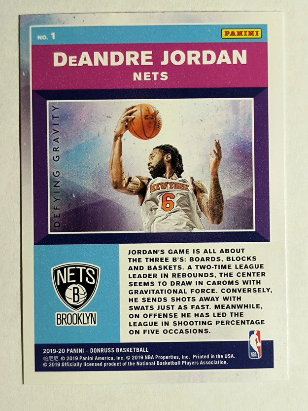 2019-20 Donruss Defying Gravity #1 DeAndre Jordan