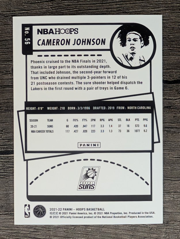 2021-22 Hoops #56 Cameron Johnson