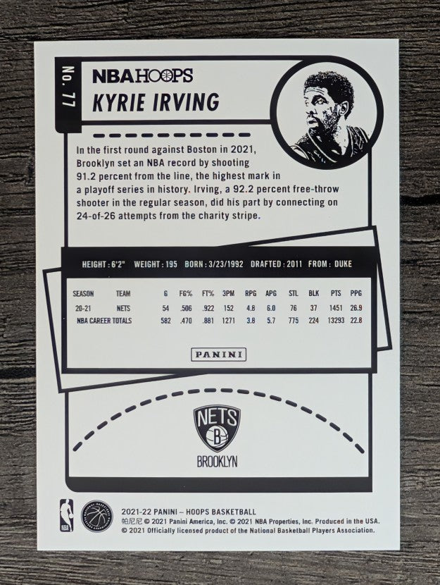2021-22 Hoops #77 Kyrie Irving