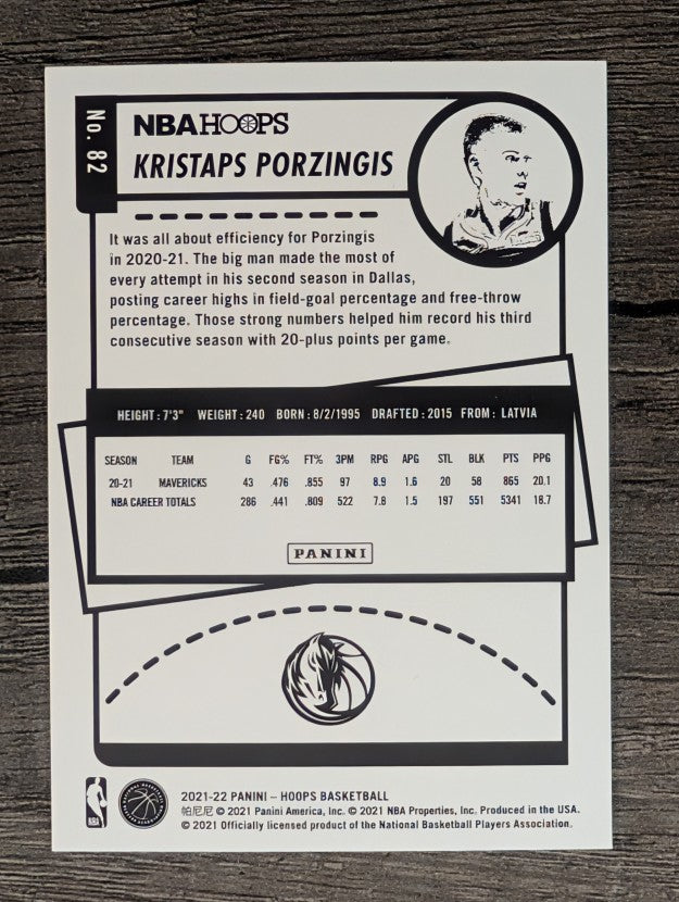 2021-22 Hoops #82 Kristaps Porzingis