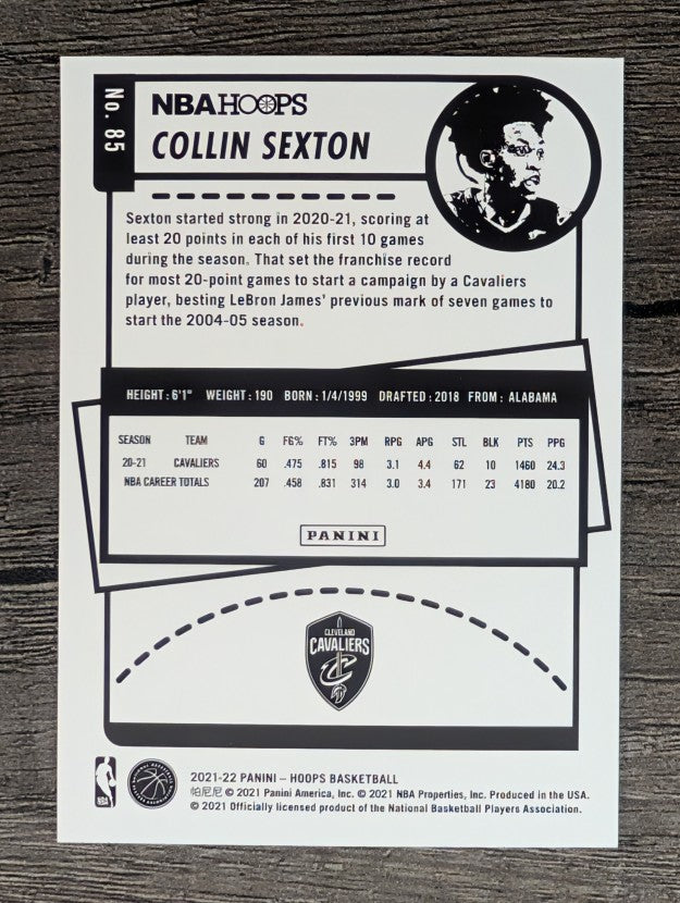 2021-22 Hoops #85 Collin Sexton