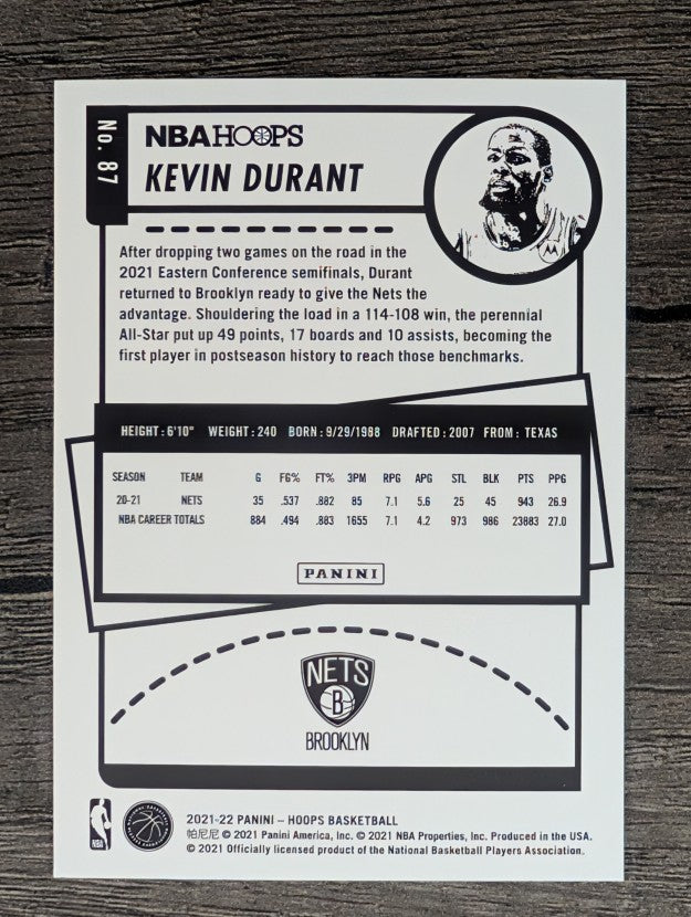 2021-22 Hoops #87 Kevin Durant