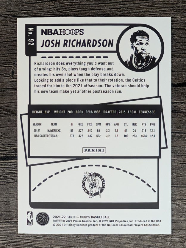 2021-22 Hoops #92 Josh Richardson