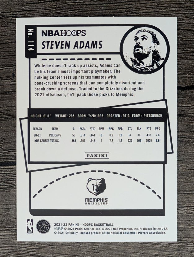2021-22 Hoops #114 Steven Adams