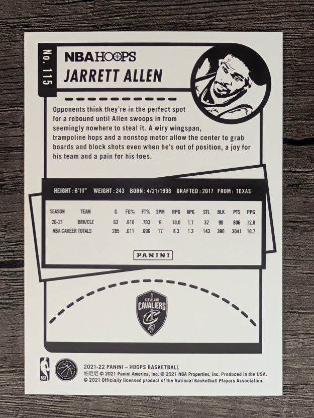 2021-22 Hoops #115 Jarrett Allen