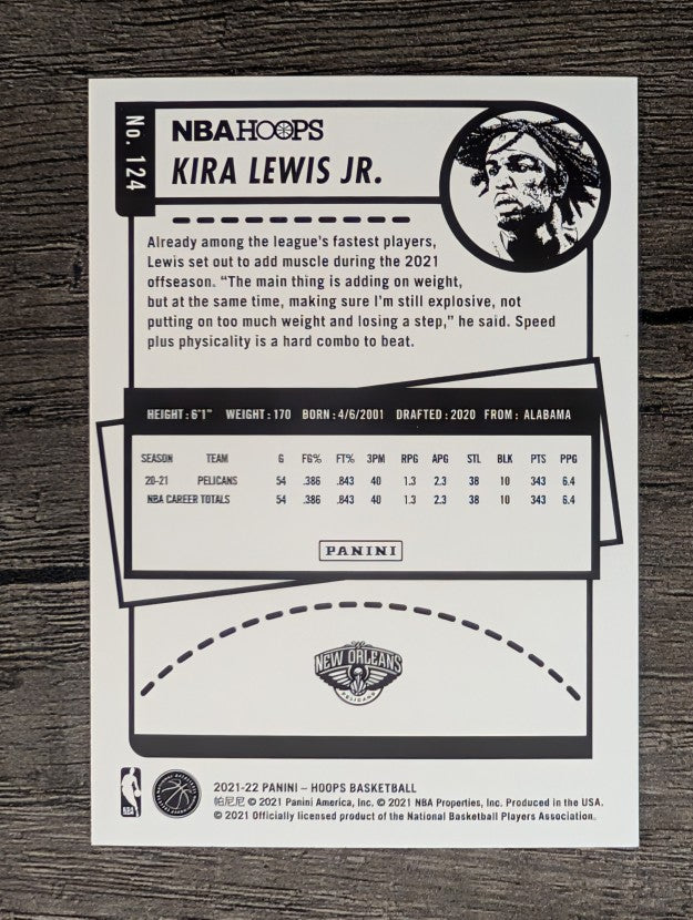 2021-22 Hoops #124 Kira Lewis Jr.
