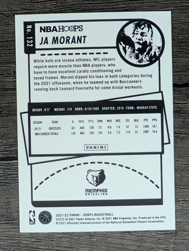 2021-22 Hoops #132 Ja Morant