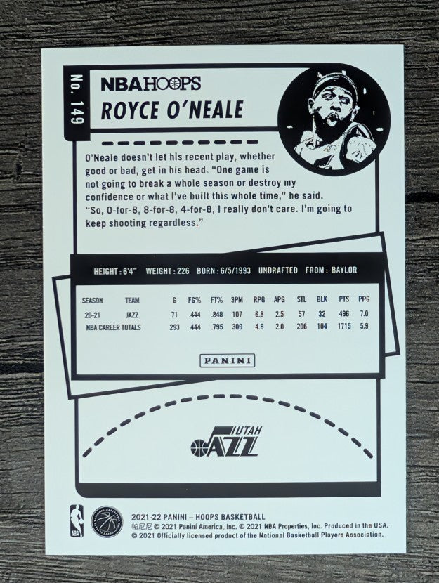 2021-22 Hoops #149 Royce O'Neale