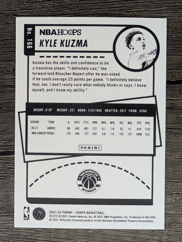 2021-22 Hoops #166 Kyle Kuzma
