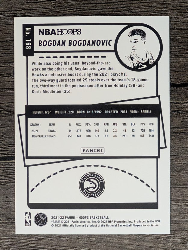 2021-22 Hoops #168 Bogdan Bogdanovic