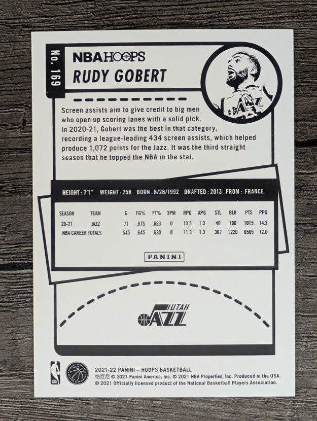 2021-22 Hoops #169 Rudy Gobert