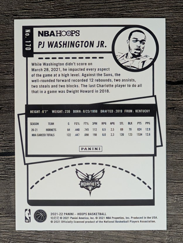 2021-22 Hoops #170 PJ Washington Jr.