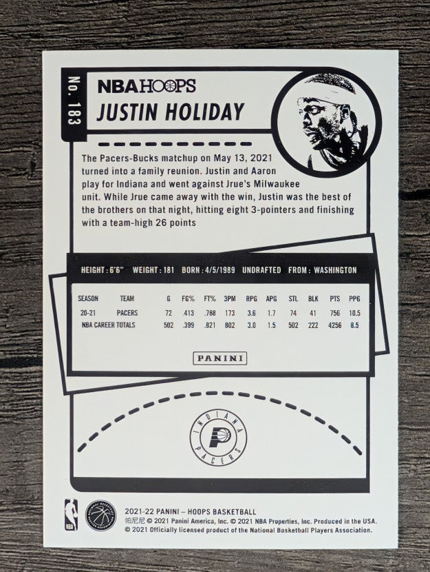 2021-22 Hoops #183 Justin Holiday