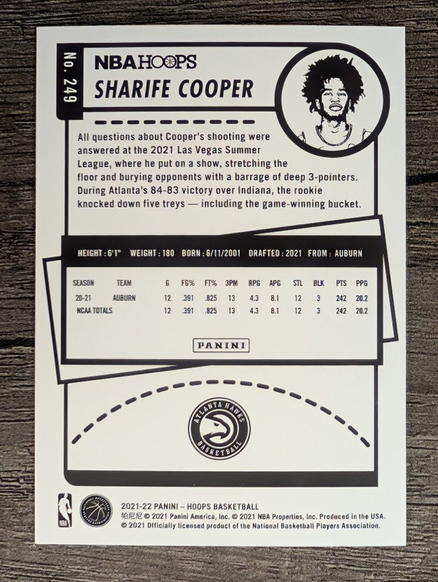 2021-22 Hoops #249 Sharife Cooper RC