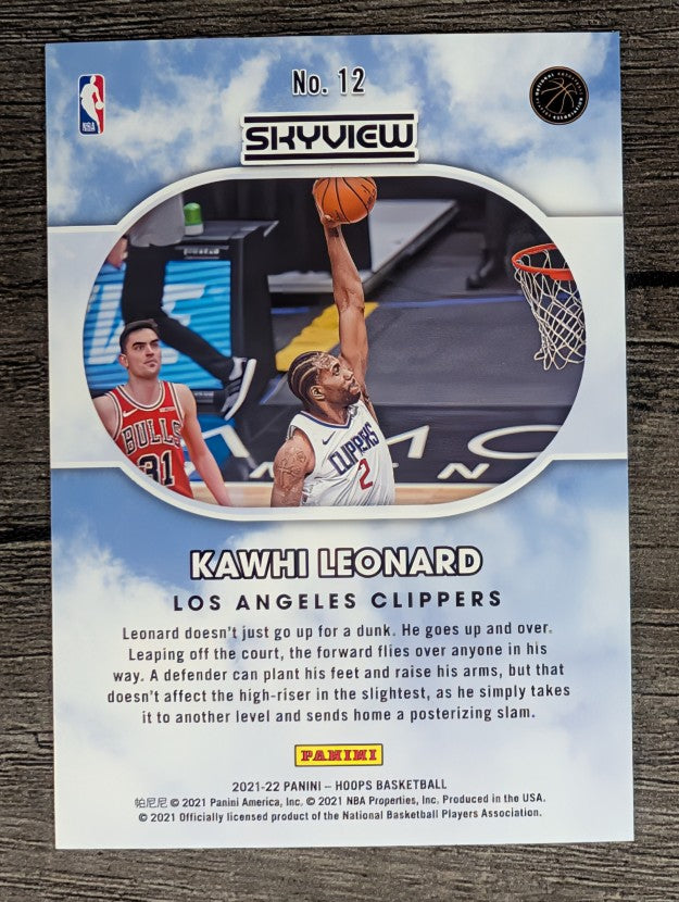 2021-22 Hoops Skyview #12 Kawhi Leonard