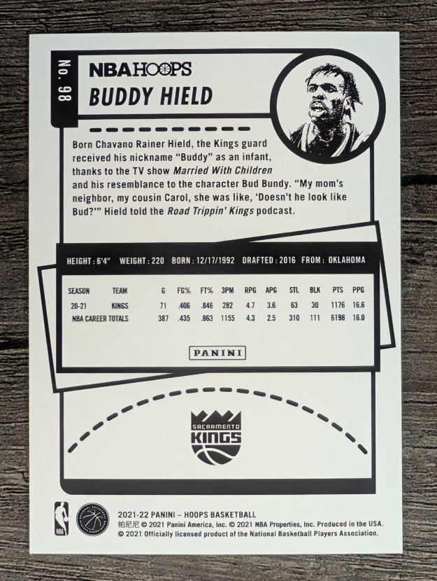 2021-22 Hoops Teal Explosion #98 Buddy Hield
