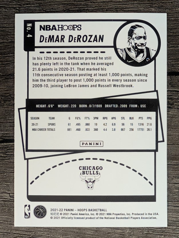 2021-22 Hoops #4 DeMar DeRozan