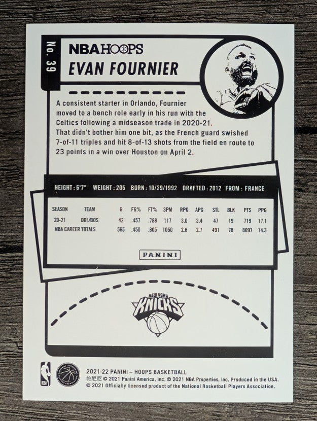 2021-22 Hoops #39 Evan Fournier