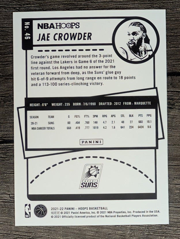 2021-22 Hoops #46 Jae Crowder