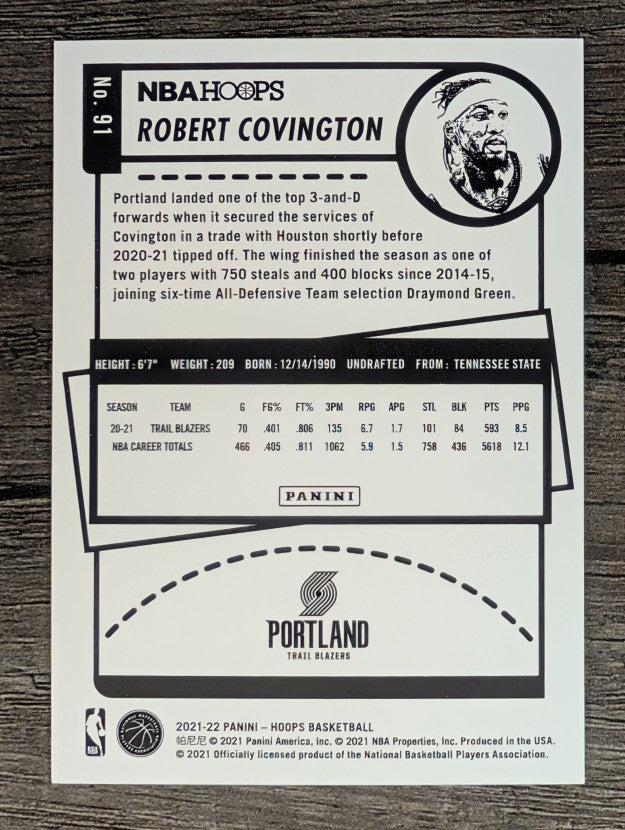 2021-22 Hoops #91 Robert Covington