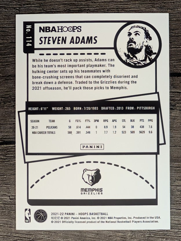 2021-22 Hoops #114 Steven Adams
