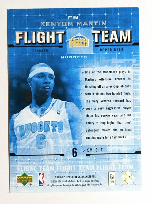 2006-07 Upper Deck Flight Team #KM Kenyon Martin