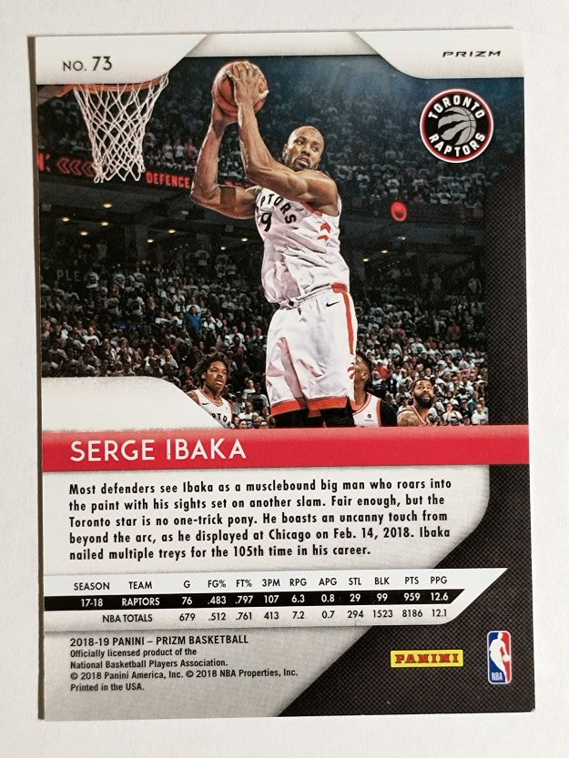 2018-19 Panini Prizm Prizms Green #73 Serge Ibaka