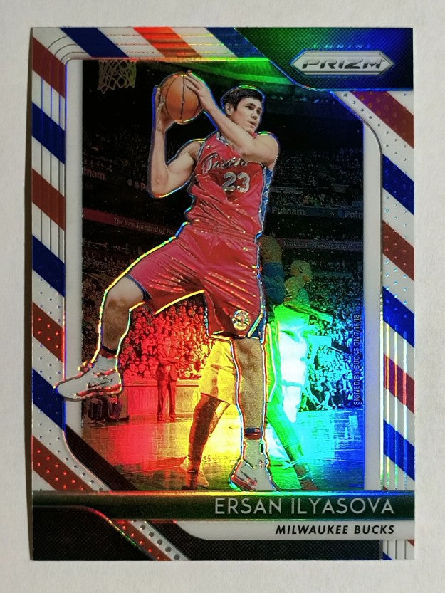 2018-19 Panini Prizm Prizms Red White and Blue #7 Ersan Ilyasova