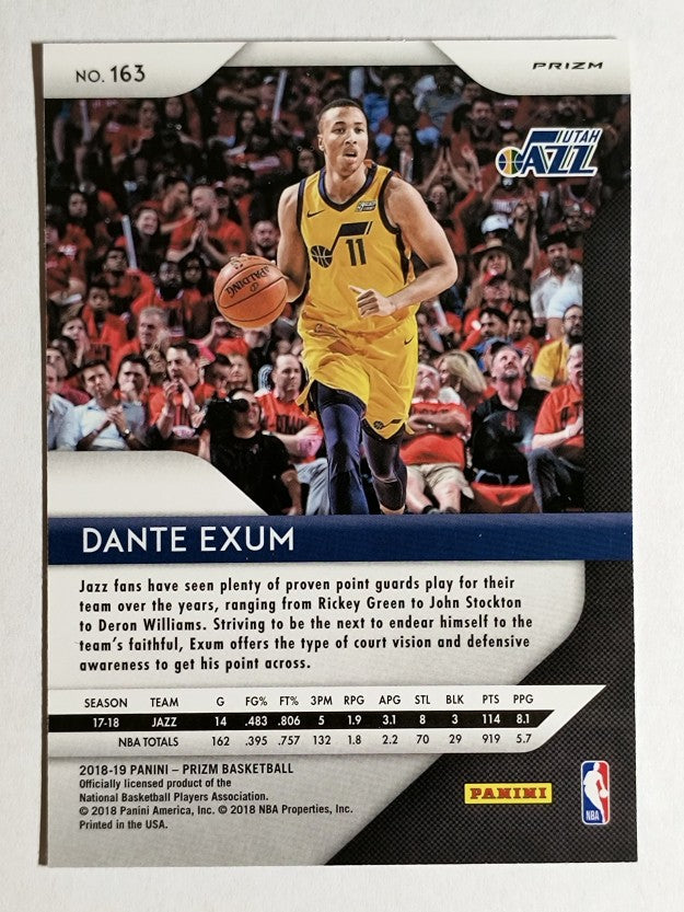 2018-19 Panini Prizm Prizms Red White and Blue #163 Dante Exum