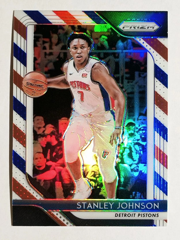 2018-19 Panini Prizm Prizms Red White and Blue #162 Stanley Johnson