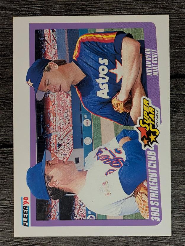 1990 Fleer #636 Nolan Ryan/Mike Scott